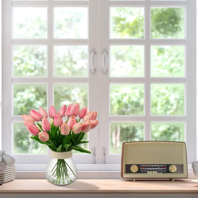 Detalle de 10 künstliche Tulpen 34 cm für Deko