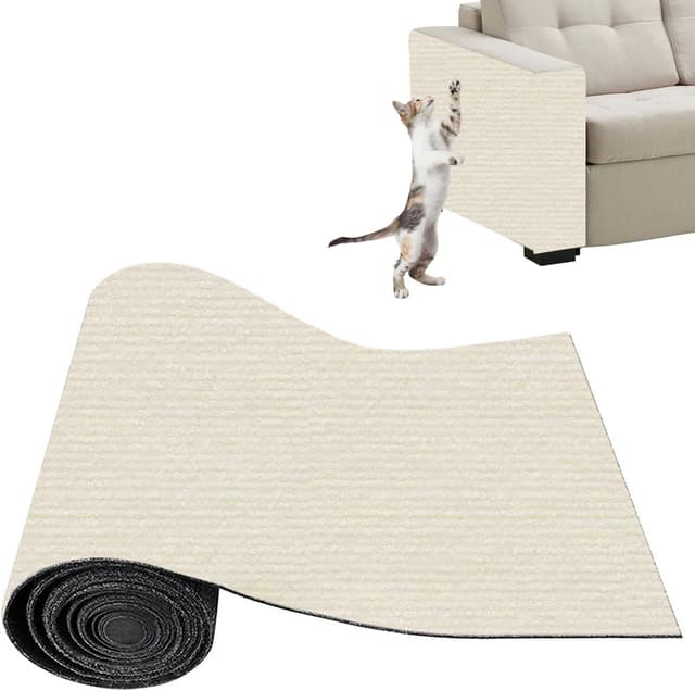 Detalle de Xynovate tappetino tiragraffi adesivo per gatti riutilizzabile e tagliabile (bianco sporco)