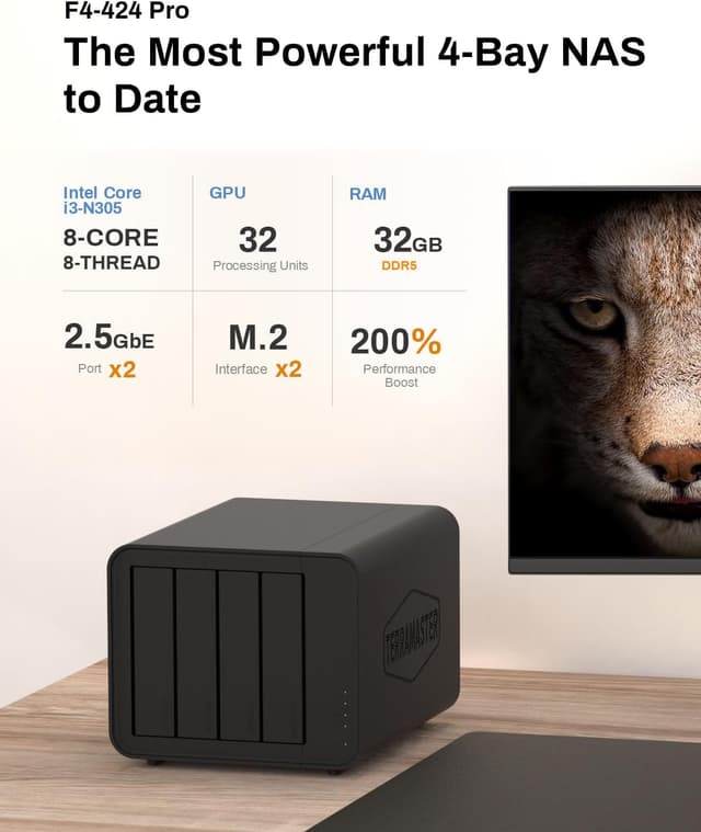 Thumbnail 1 de TERRAMASTER F4-424 Pro NAS 4 baies