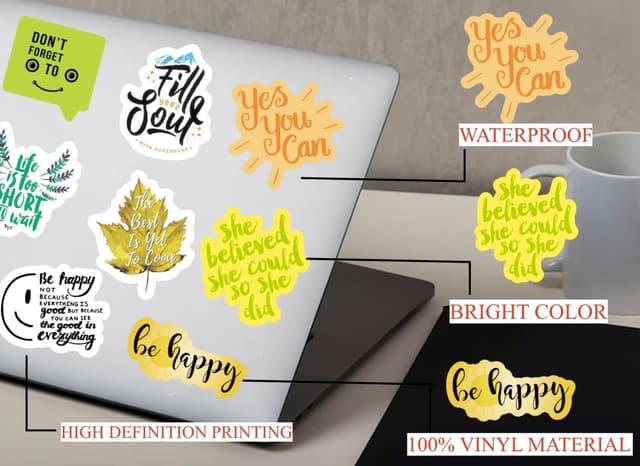 Thumbnail 6 de 300PCS Motivational Words Stickers for Adults ๐ท