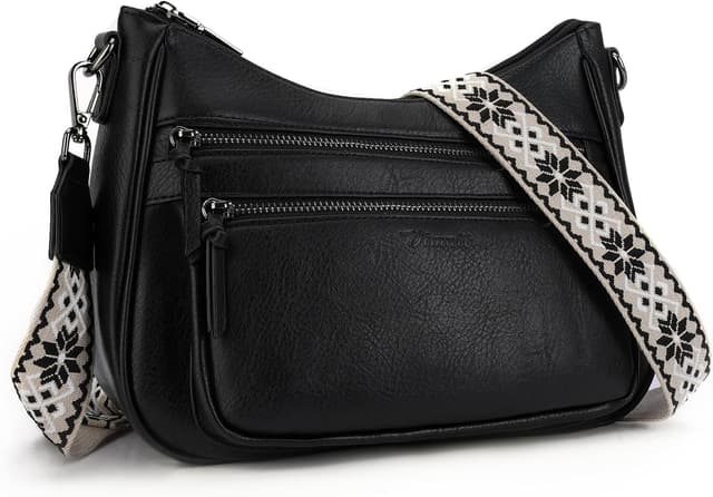 Thumbnail 6 de VIMUTI Umhängetasche Damen mittelgroß mit vielen Fächern und breitem verstellbaren Schultergurt