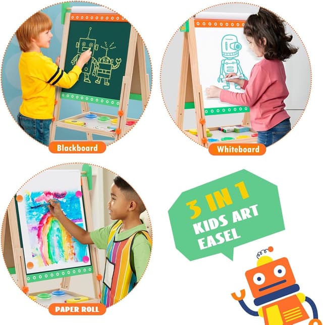 Thumbnail 2 de Pizarra Infantil Caballete Verde 3 en 1