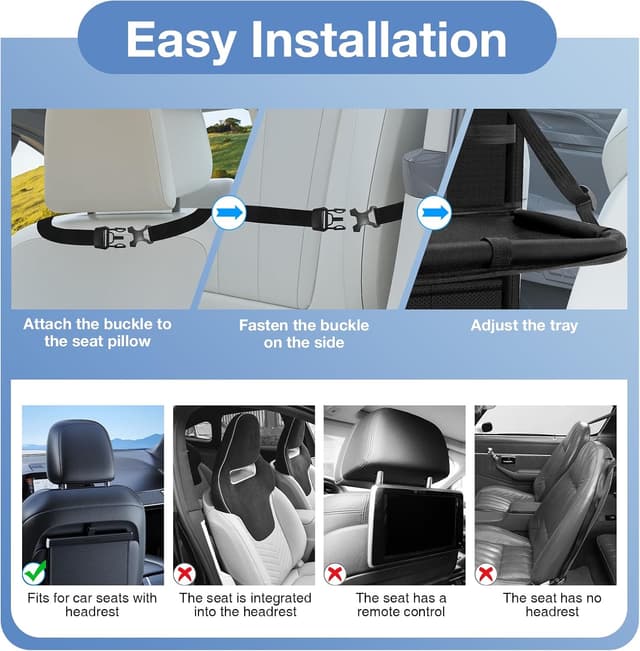 Thumbnail 5 de Oneyus Car Backseat Organizer with Table Tray