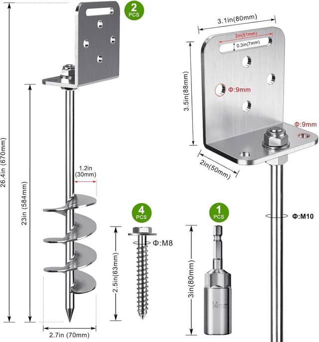 Detalle 2 de Zeltheringe Erdanker Bodenanker 67 cm