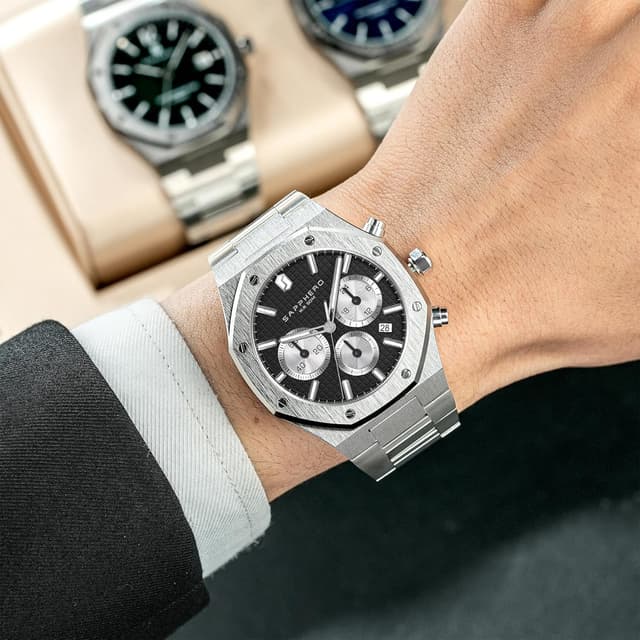 Thumbnail 3 de SAPPHERO Montre Homme Octogonale 50m