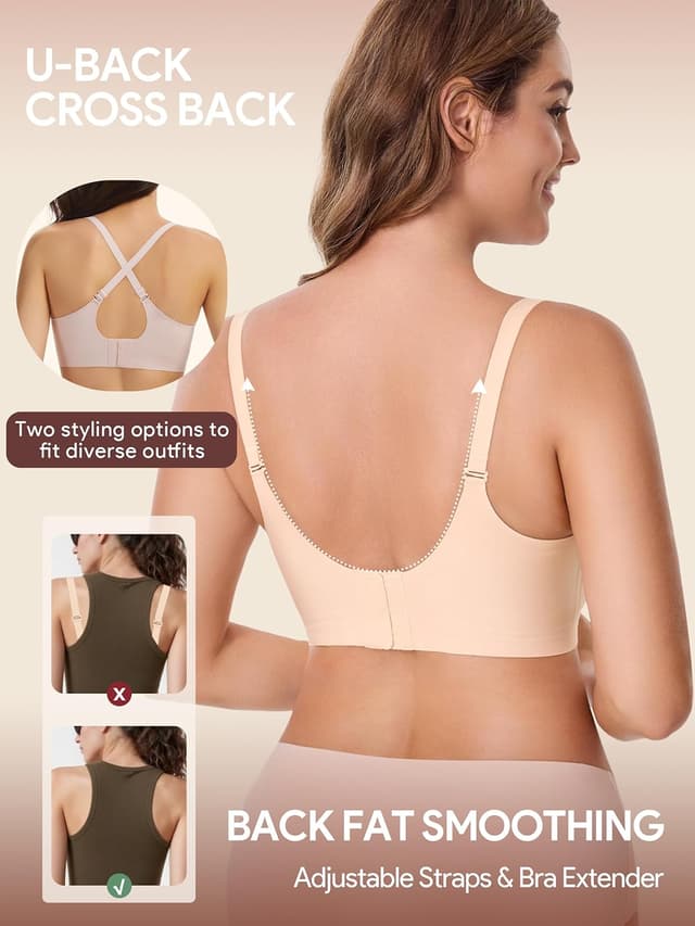 Detalle de HBselect Still-BH ohne Bügel mit Seidengefühl, nahtlos und mit BH-Verlängerung – Schlaf-BH für Schwangerschaft & Stillzeit