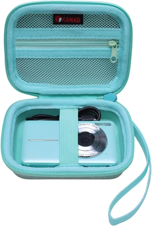 Detalle de XANAD Digitalkamera Hülle & Tasche für Kodak Pixpro FZ55/FZ45 (grün) – kompakte Schutzhülle für Kinder, Vlogging & Kompaktkameras