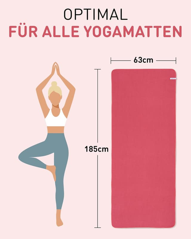 Detalle 2 de Fit-Flip Yoga Handtuch 185 x 63 cm rutschfest