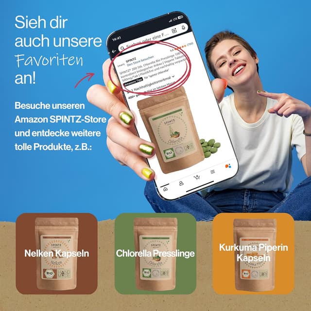 Thumbnail 6 de SPINTZ Bio Spirulina + Chlorella 200 Tabs