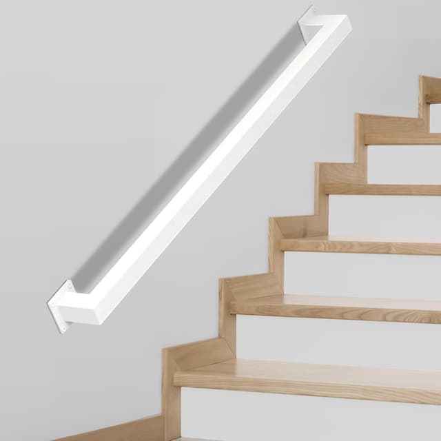 Detalle de Handlauf Treppengeländer innen 90 cm weiß – Treppengeländer Handlauf aus Eisen