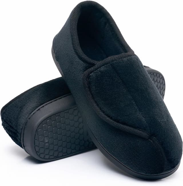 Detalle 2 de Git-up Pantoufles diabétiques en mousse à mémoire de forme, chaussons confortables réglables à bout fermé