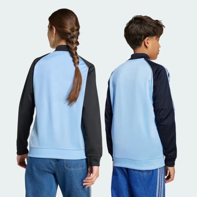 Detalle 2 de Chaqueta SST Adicolor Adidas para adolescentes, azul