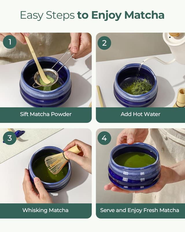 Detalle 2 de MIKUME Matcha Set (6-Piece) with Ceramic Bowl, Bamboo Chasen & Chashaku