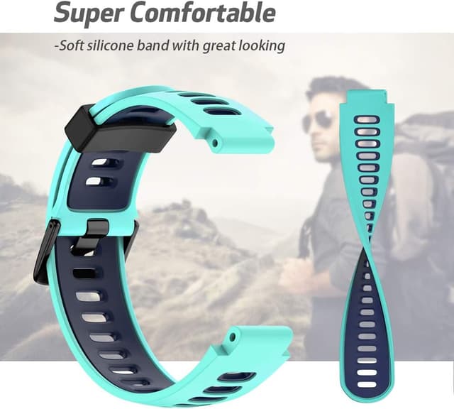 Detalle de ANBEST cinturino in silicone per Garmin Forerunner 735XT/235/220/230/620/630 e cinturini sportivi per serie Approach S20/S5/S6