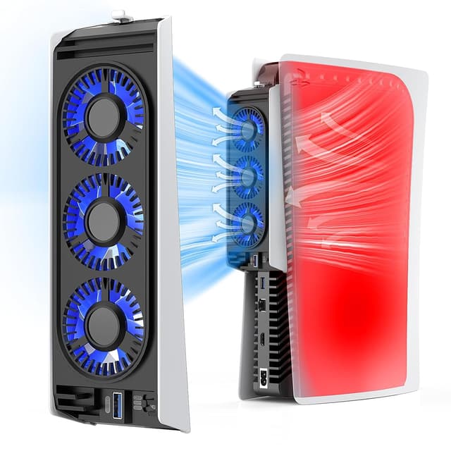 Thumbnail 6 de QYCHHJ PS5 Cooling Fan 3 in 1 with LED