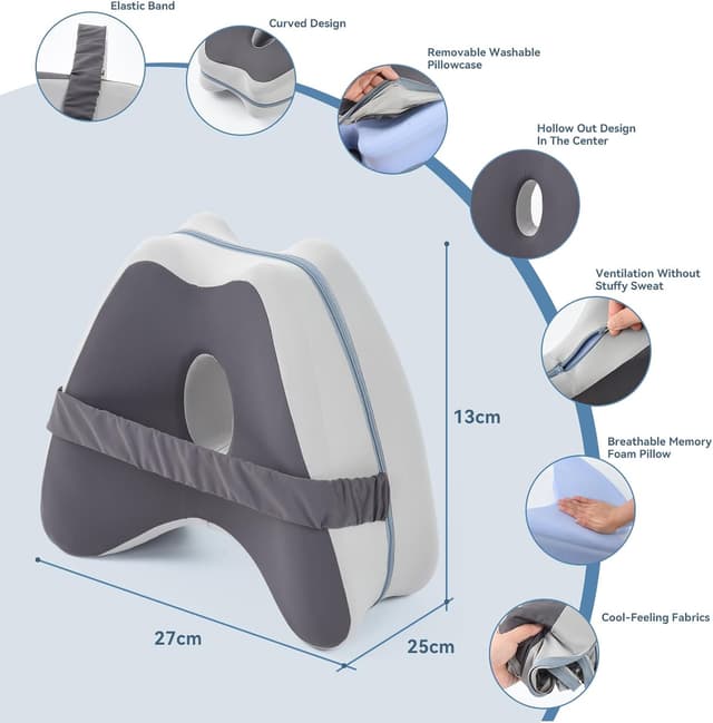 Thumbnail 3 de OTraki Coussin Genoux pour Dormir Ergonomique