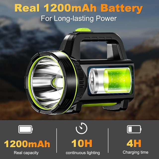 Thumbnail 2 de LED Super Bright Rechargeable Torch 1000LM