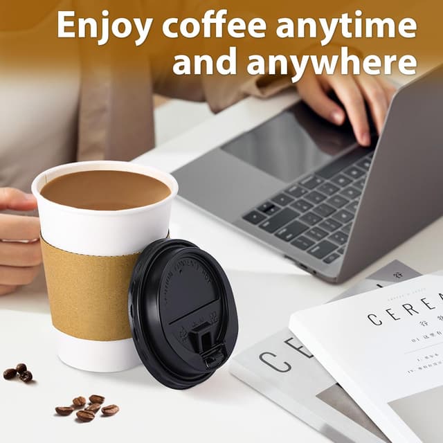 Detalle 2 de Clawsoff 100-Pack 12 oz Disposable Coffee Cups ⚡