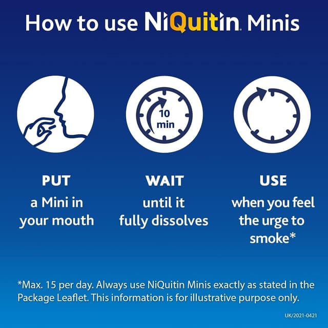 Thumbnail 5 de NiQuitin 4mg Minis Mint nicotine lozenges 100 pack 🍬