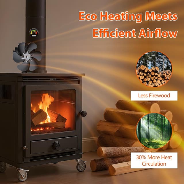 Thumbnail 4 de BLFIRE Log Burner Fan Heat Powered for Wood Fire