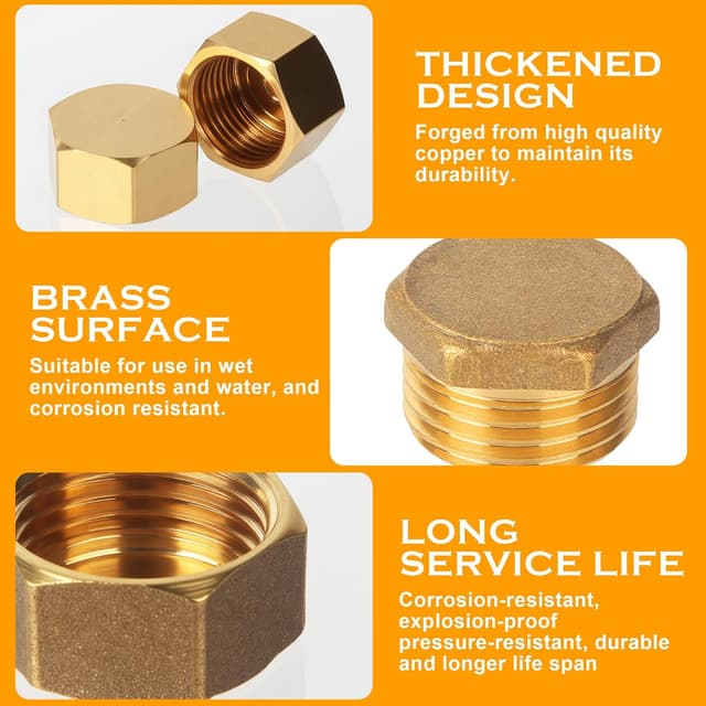 Detalle de Messing Rohrdichtungs Stopfen 16er Set