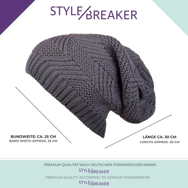 Detalle 2 de styleBREAKER Gorro Beanie clásico Unisex 25 cm