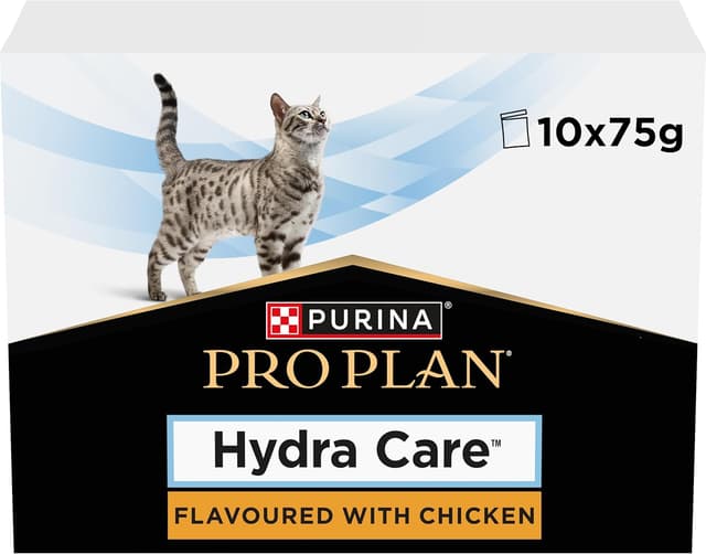 Detalle de Pro Plan Vet Feline HYDRACARE Pollo 10×75 g 🐱