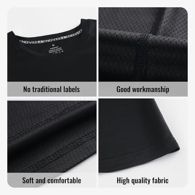 Thumbnail 6 de LUWELL PRO 3 Pack Men’s Running T-Shirts (Quick Dry, Moisture Wicking, Breathable)