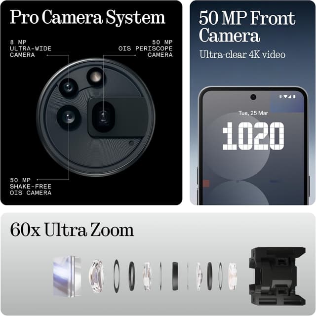 Thumbnail 3 de Nothing Phone (3a) Pro 256 GB 📱 50 MP Kamera, 12 GB RAM, AMOLED