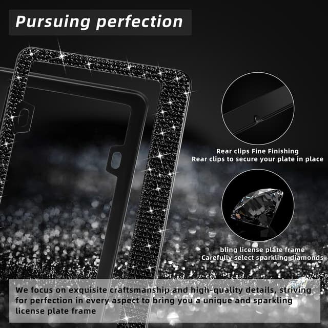 Thumbnail 2 de OKLPF Bling License Plate Frame 2-Pack
