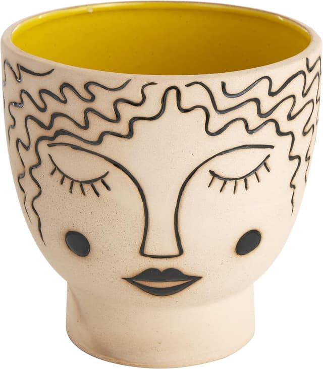 Detalle de Baroni Home Vaso in Ceramica Volto 20 cm