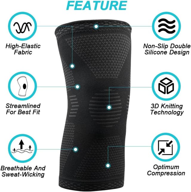 Detalle 2 de ACWOO Rodillera deportiva de compresión 2 piezas
