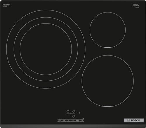 Detalle de Bosch Serie 4 PID631BB5E, placa de inducción de 60 cm con TouchSelect y 3 zonas