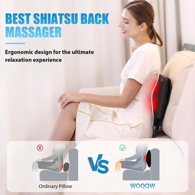 Detalle 2 de WOQQW Back Massager Shiatsu with Heat