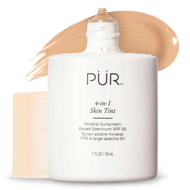 Detalle de PÜR Minerals Tinted Sunscreen for Face (4-in-1 Skin Tint) SPF 50 — mineral tinted facial moisturizer + primer