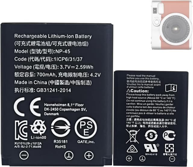 Detalle de HIGHAKKU Ersatzakku NP-45/NP-45S für Fujifilm (INSTAX Mini 90 & FinePix Serien)