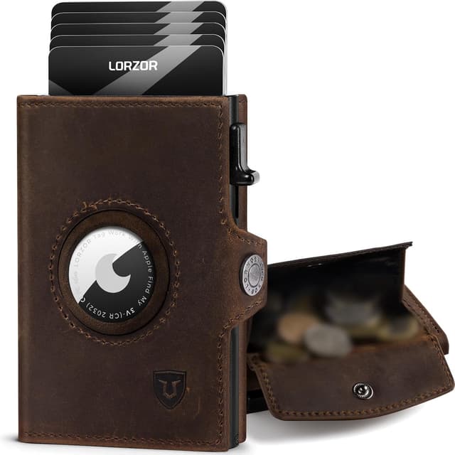 Detalle de LORZOR AirTag Wallet 10+ Münzen 👛