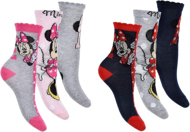 Detalle 2 de Disney Minnie Mouse chaussettes enfant 3 paires