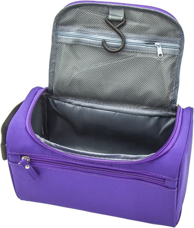 Detalle de ONEGenug Kulturbeutel zum Aufhängen (25 x 15 x 15 cm) – wasserfestes Nylon, große Öffnung, Volumen 5,6 Liter