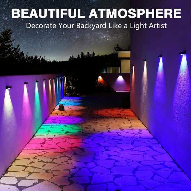 Detalle de sununiny Solar Fence Lights 50 lumens