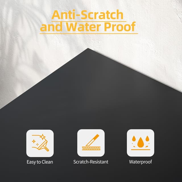 Detalle de BEXEVUE Desk 100 x 48 cm Small Computer Desk in Black (MDF top & metal frame)