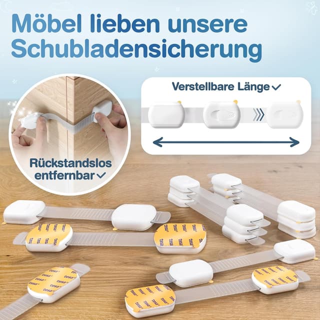 Thumbnail 4 de MUTKIND 8x Kindersicherung Schrank 8er-Pack