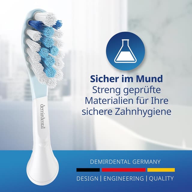 Thumbnail 6 de 8x demirdental Ersatzbürsten passend für Philips Sonicare C3 Premium Plaque Defence Standard (entspricht HX9044) – Weiß