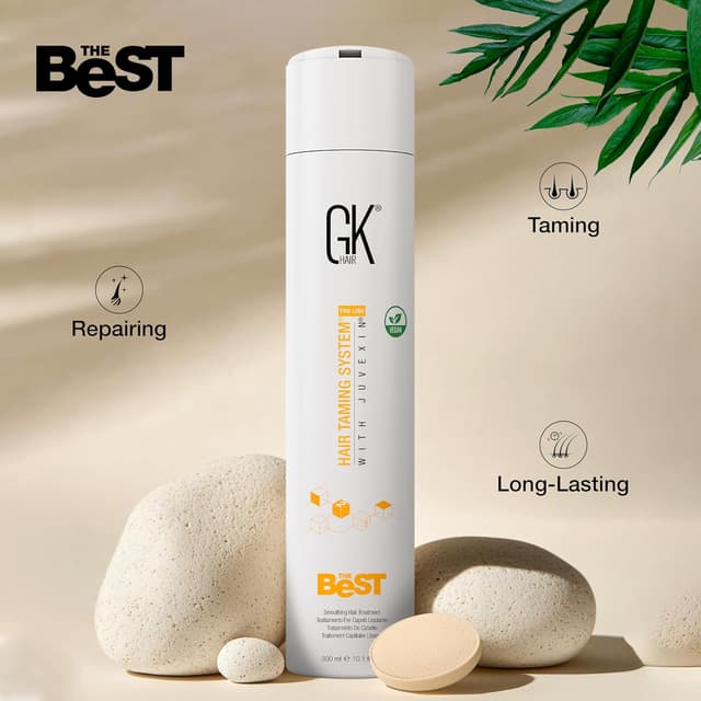 Detalle de GK HAIR Global Keratin “Il Migliore” trattamento lisciante alla cheratina 300 ml (kit professionale brasiliano)