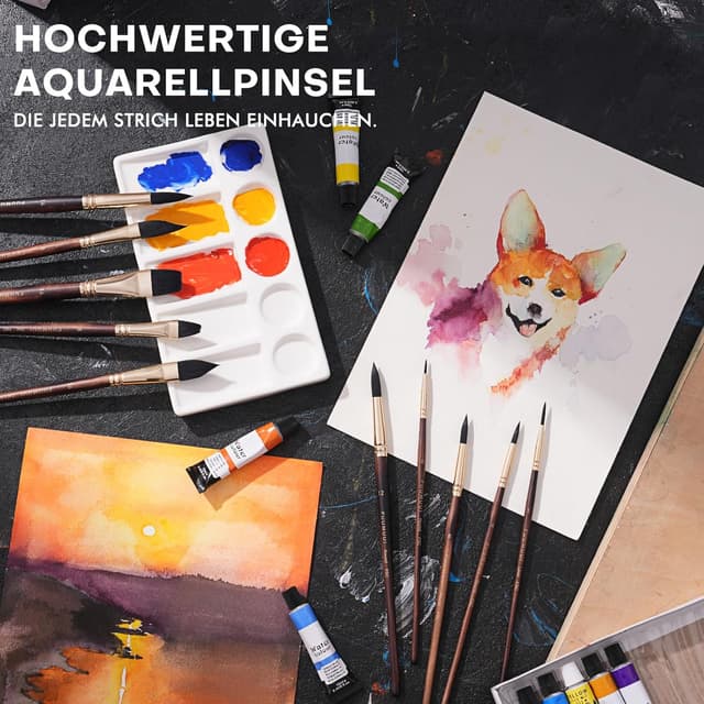 Thumbnail 6 de Aquarellpinsel Set 10-teilig für Aquarell