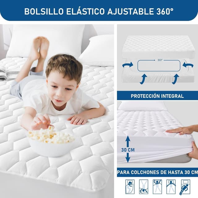 Thumbnail 3 de GRT Protector Colchón Acolchado Impermeable 135x190