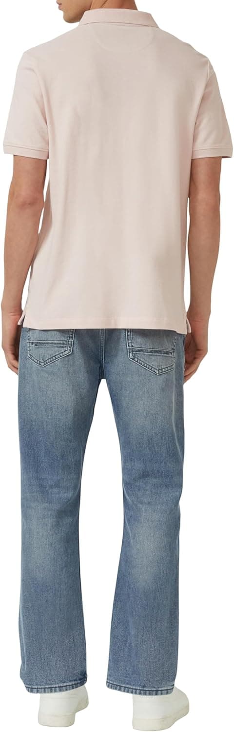 Detalle de s.Oliver Poloshirt mit kleinem Label-Print – reguläre Passform in Piqué-Baumwolle