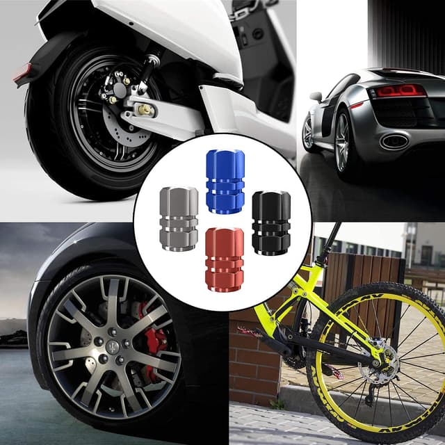 Thumbnail 2 de Tyre Valve Caps Universal Blue 5 Pcs