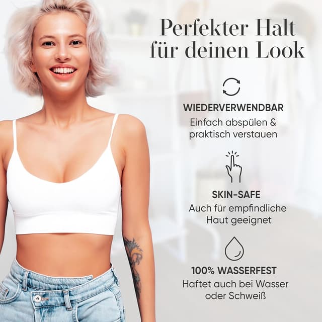 Detalle de Lillypads® Push Up Pads – selbstklebende BH-Einlagen für Push-up-Effekt (Cup A–D)