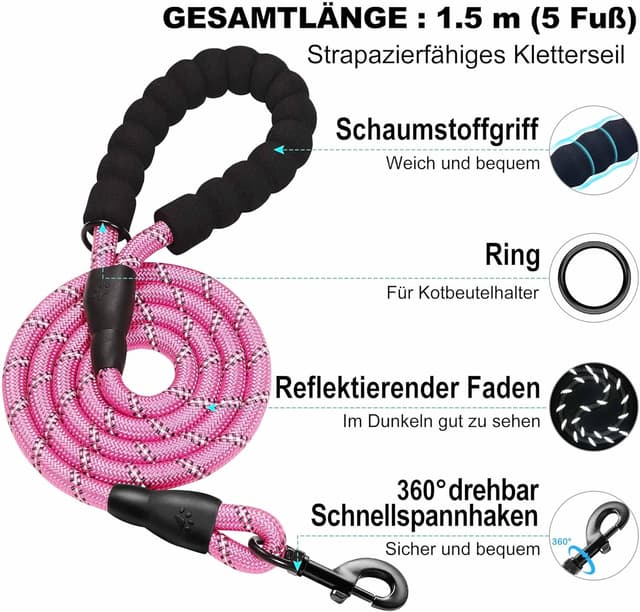 Detalle de haapaw Hundegeschirr-Set mit Leine: Step-in-Welpengeschirr, verstellbar, reflektierend – kein Ziehen